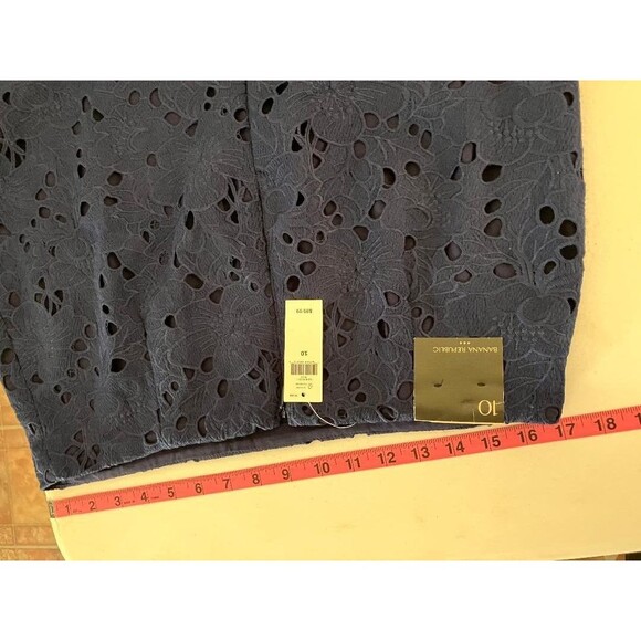 New Banana Republic Women's Skirt Size 10 Navy Lace Crochet Lined - Picture 7 of 7
